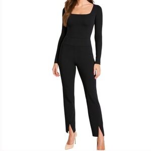 Athleta Interstellar Black Front Slit Side Zipper Wrinkle Resistant Pants 🆕